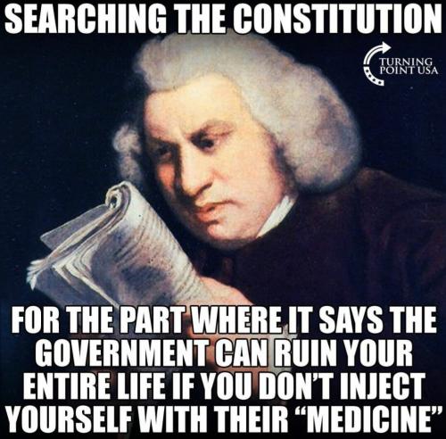 Must take their ~medicine~ not in Constitutuion