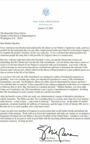 pence to pelosi