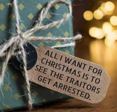 Christmas - All I want - For traitors to get arrested