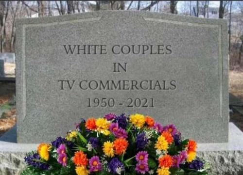 white couples in tv commercials