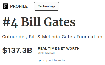 Bill Gates 137.3 Billion 2021-12-24