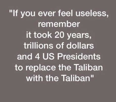 replace the taliban wtih what?