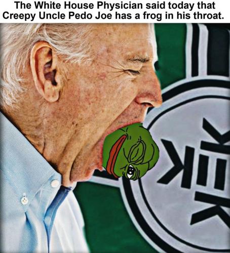 KeK Biden with a frog in his throat LARGE