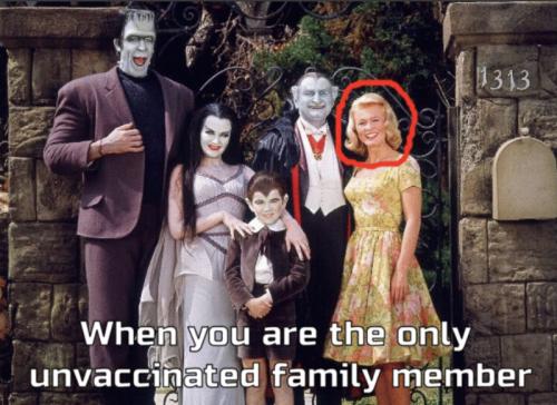 When you are the only unvaccinated member of your family