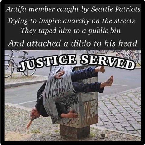 Antifa Pussy Taped to Bin
