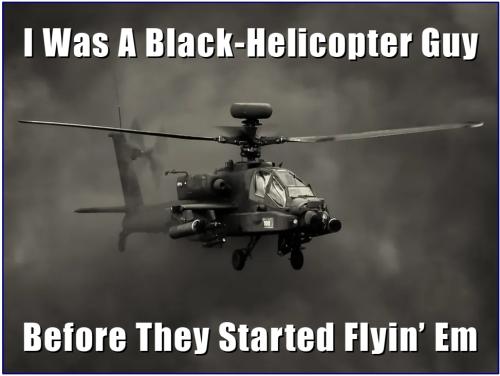 Black Helicopter Guy T-Shirt Transfer ~ 1