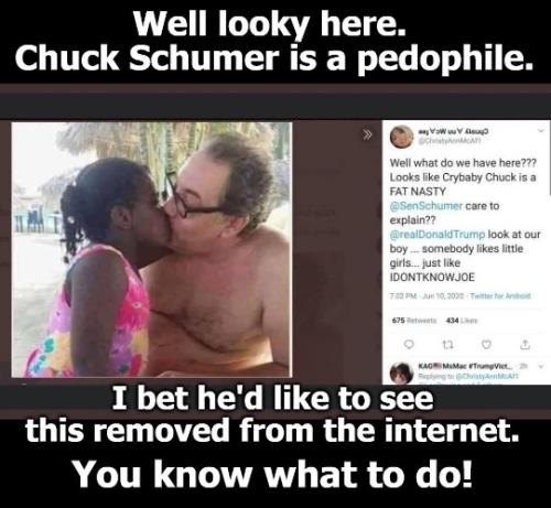Chucky Schumer is a pedophile SMALL