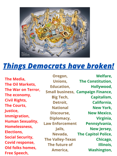 Things Democrats have broken!