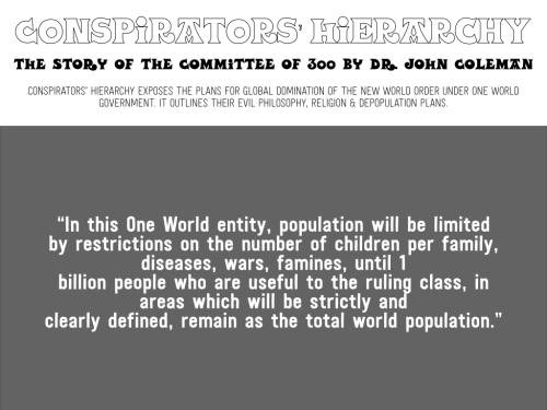 Nwo depopulation