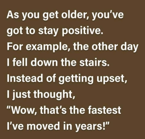 As you get older