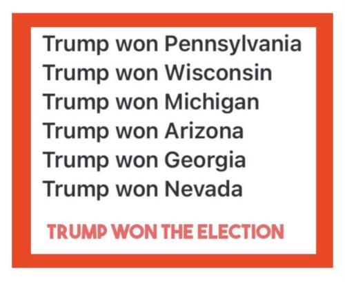 Trump won the election