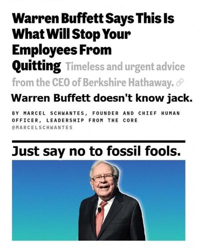 Just say no to fossil fools