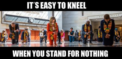 it's easy to kneel when you stand for nothing