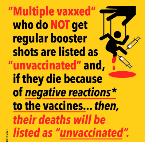 multi vaxed who are not up on boosters are labeled unvaxxed