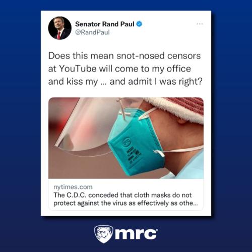 Sen Rand Paul Will YouTube Kiss My Ass Over Masks