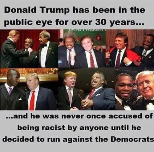 TRUMP HAS BEEN IN THE PUBLIC EYE