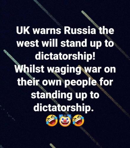 UK warns Russia the west will stand up to dictatorship
