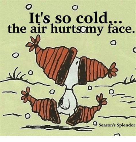 It's so cold