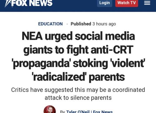 NEA Shut Down Media Criticizing
