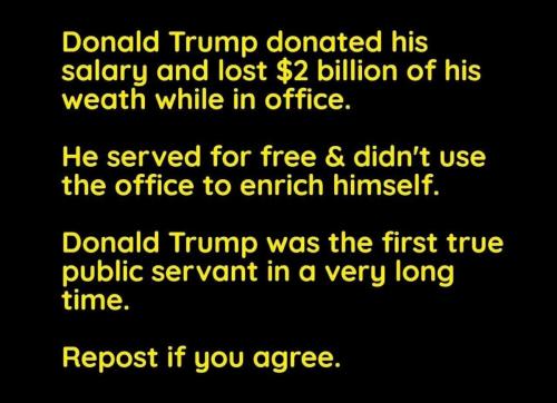 DONALD TRUMP DONATED