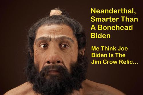 Neanderthal Me Think Biden Is Jim Crow Relic