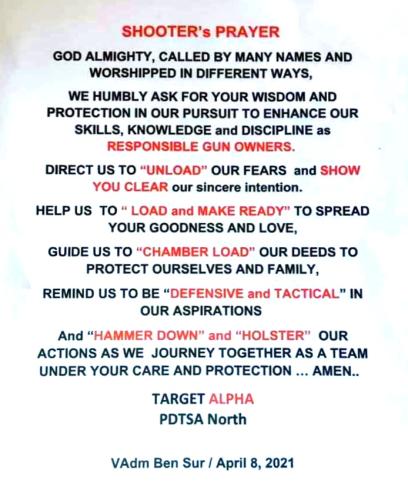 M shooters prayer