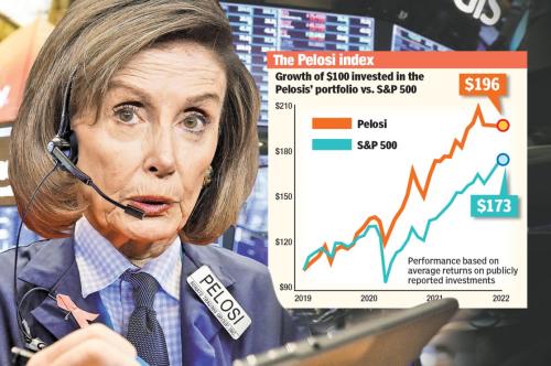 Nancy Pelosi makes millions off tech stocks – and scoffs at push to ban congressional trades.