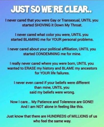 just so we are clear