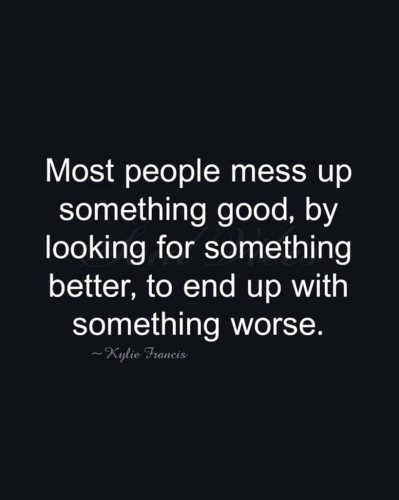 people mess up something good