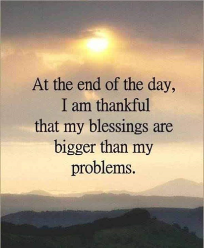 At the end of the day