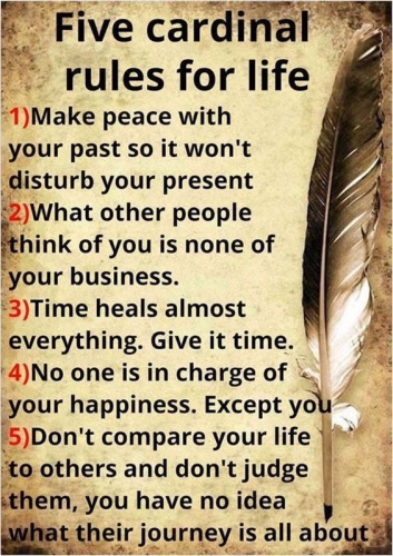 Cardinal Rules for Life