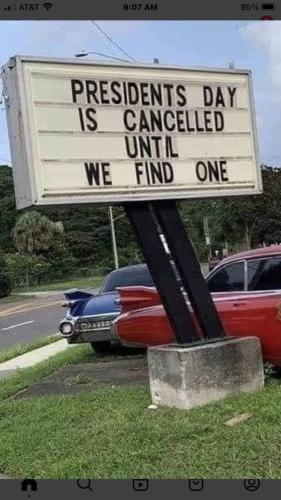 presidents day cancelled