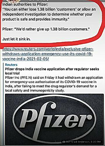 pfizer 1.38 lost
