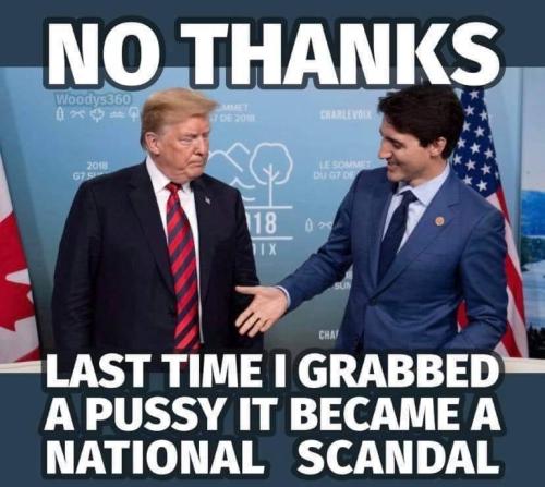 Trump didn't grab his Trudeau ass