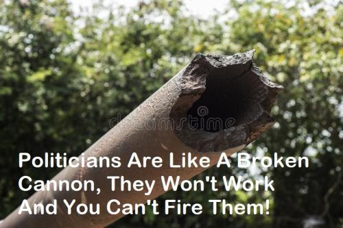 Politicians Like Broken Cannon
