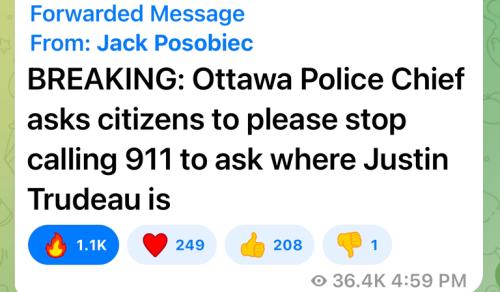 call 911 to ask where Trudeau is hiding