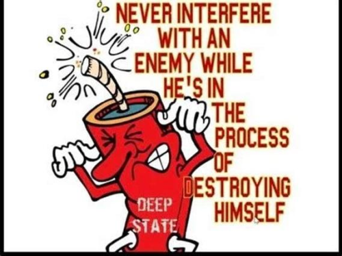 Never interfere with an enemy
