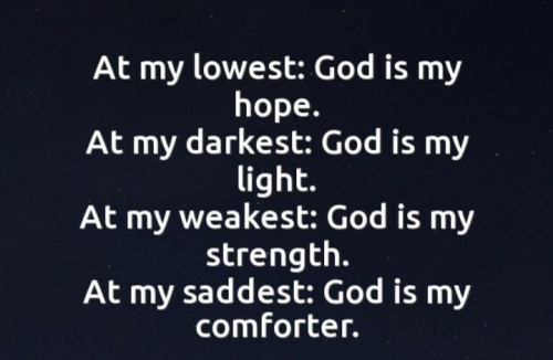 At My Lowest - God is