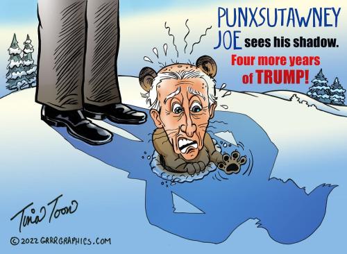 Ben Garrison Tina Toon Punxsutawny Joe Biden Sees Shadow 4 More Years Trump