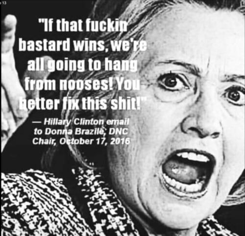 If Trump wins, Hilary would hang all her scumbags and herself be hanged