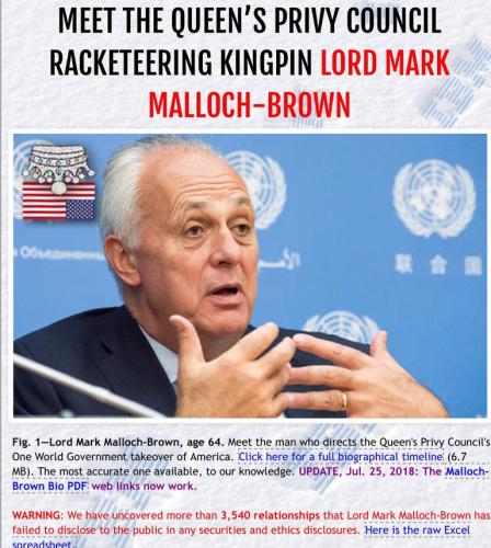 LORD MARK MALLOCH-BROWN - THE GLOBALIST RACKETEER KINGPIN RUNNING THE QUEEN’S PRIVY COUNCIL WITH GEORGE SOROS