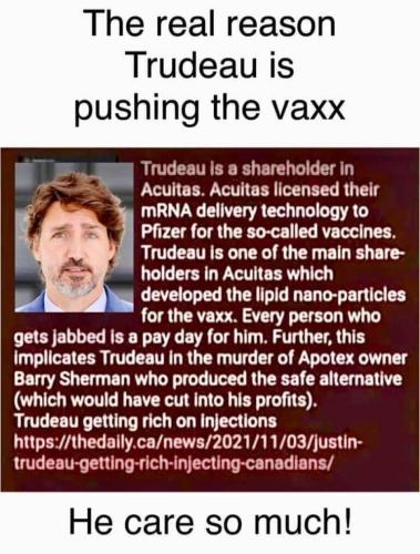 Real reason why Trudeau is for the Mandate