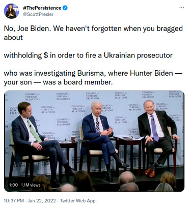 Biden Threatening Ukraine Prosecutor