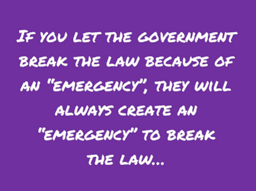 If government breaks law in emergency