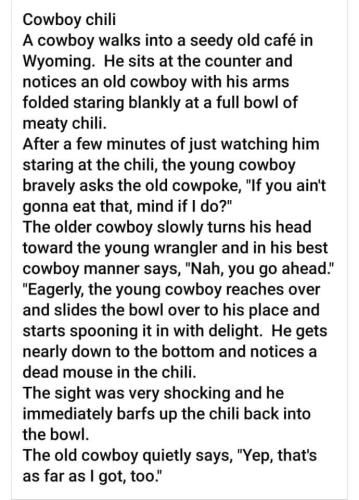 Funny - Cowboy chili
