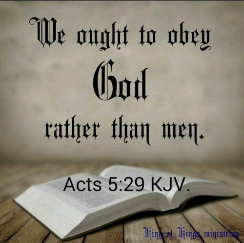 We Ought to Obey God
