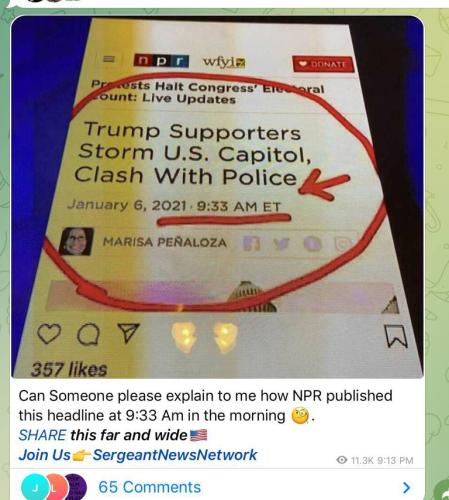 Pre planned ny NPR on Jan 6