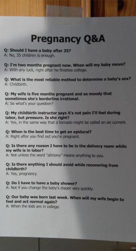 PREGNANCY FAQ