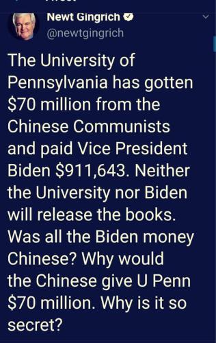 CCP gave Biden $911K