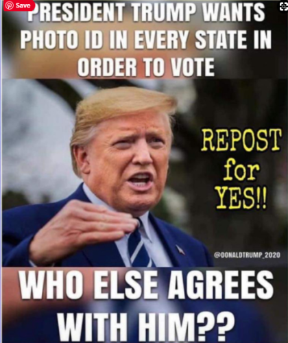 TRUMP WANTS VOTER ID